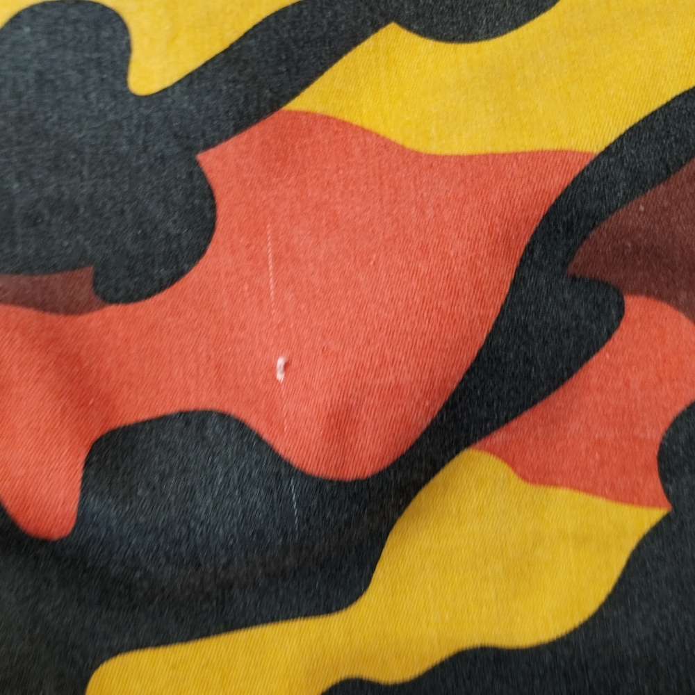 V.I.P. Sunburst Orange Camo Cargo Pants Women Size Small - Picture 6 of 11